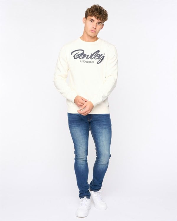 Bewley & Ritch Yardley Crew Sweat Off White