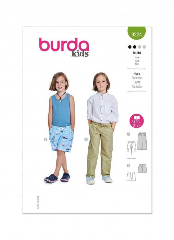 Burda Sewing Pattern 9224 Trousers For Kids, 3-8 (98-128) - Easy