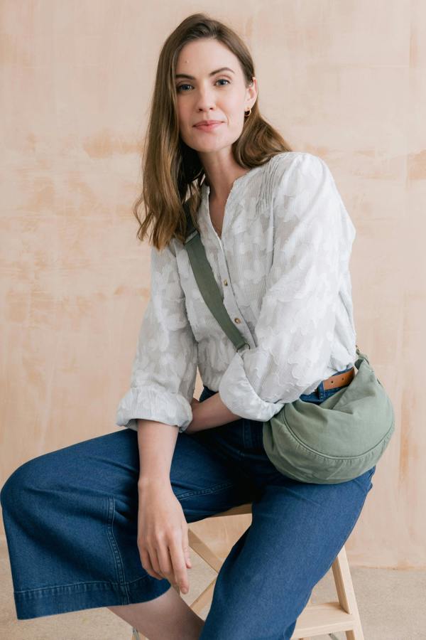 Lily & Me Cotton Tencel Crossbody Bag Laurel