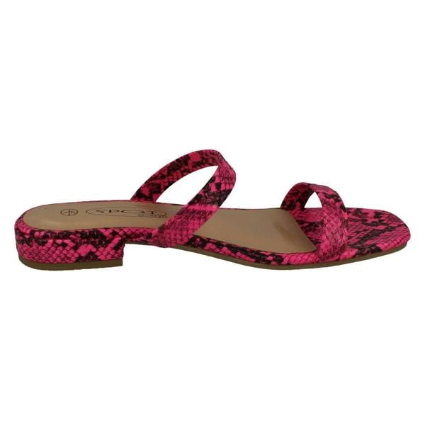 Spot On Ladies Spot On Snake Print Sandals F00254