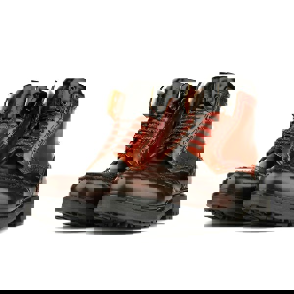 Embassy London Wanderer - Black Brown - Men's chunky combat style boot in black and brown leather