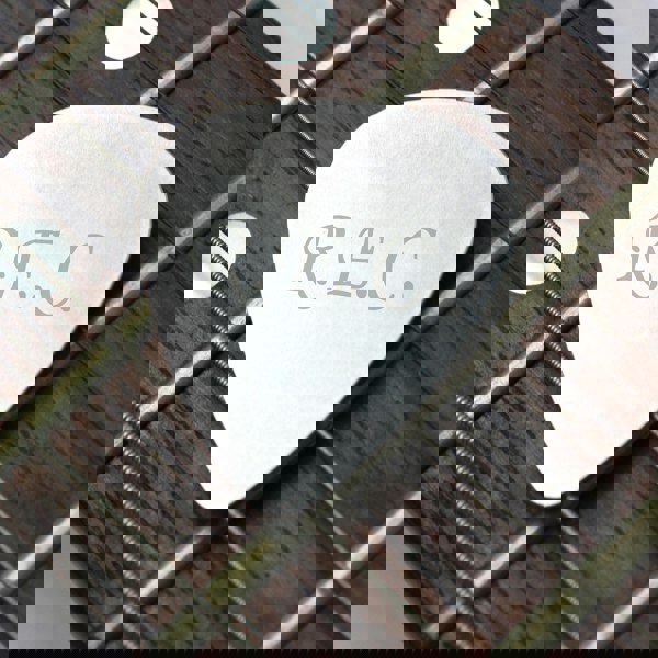 Personalised Memento Company Personalised Initials Silver Plectrum