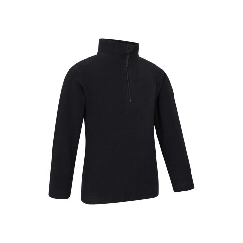 Mountain Warehouse Childrens/Kids Camber II Half Zip Fleece Jacket - Jet Black - Jet Black - 100% Polyester