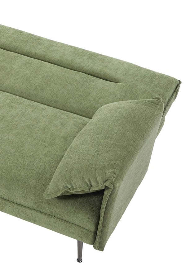 Living and Home 3-Seater Green Contemporary Convertible Sofa Bed with 2 Pillows