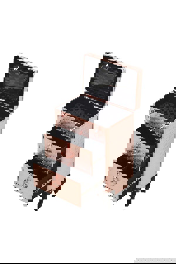 Living and Home 3 in 1 Portable Cosmetic Makeup Case Manicure Case