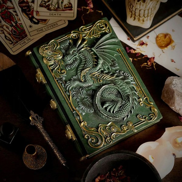 T. H. Baker Mystic Legends Green Dragon 3D Notebook 69717