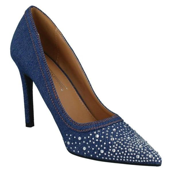 Anne Michelle Ladies Anne Michelle Diamante High Heel Shoes F90120
