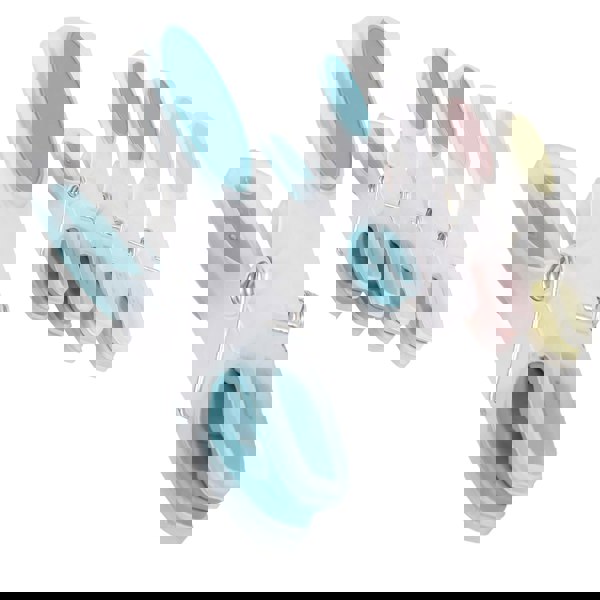 Assorted Coloured Soft Grip Laundry Clothing Clips/Pegs For Washing Lines
