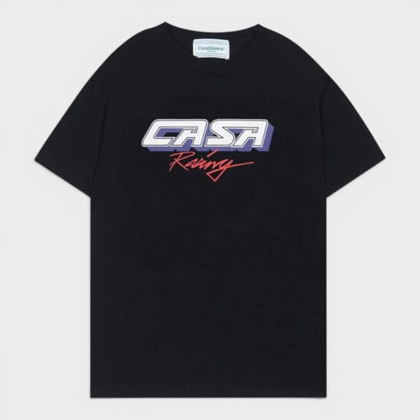 Casablanca Casa Racing 3D Printed Oversized T-Shirt Black