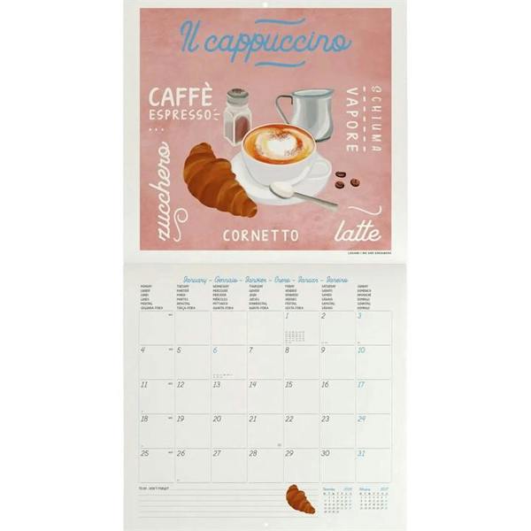 La Dolce Vita, Italian Food Calendar 2027, Wall Calendars, Month To View, Lifestyle, Gift