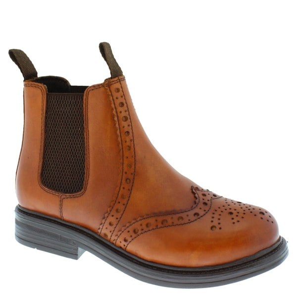 Frank James Wrexham Boys Girls Brogue Chelsea Leather Jodphur Ankle Pull On Boots