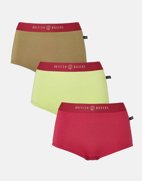 Three-pack Hipster Boxer Briefs – Rosehip - British Boxers