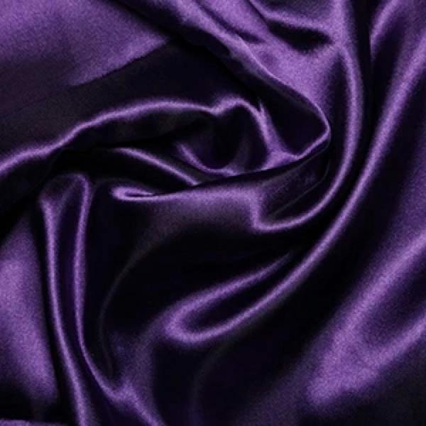 Minerva Core Range Premium Soft Liquid Satin Dressmaking Fabric per metre, 150cm / 59" Wide - Deep Purple