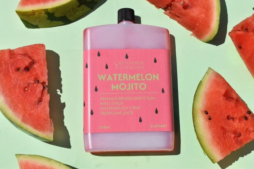 Letterbox Cocktails Watermelon Mojito Mini Cocktail - 100ml Letterbox Gift