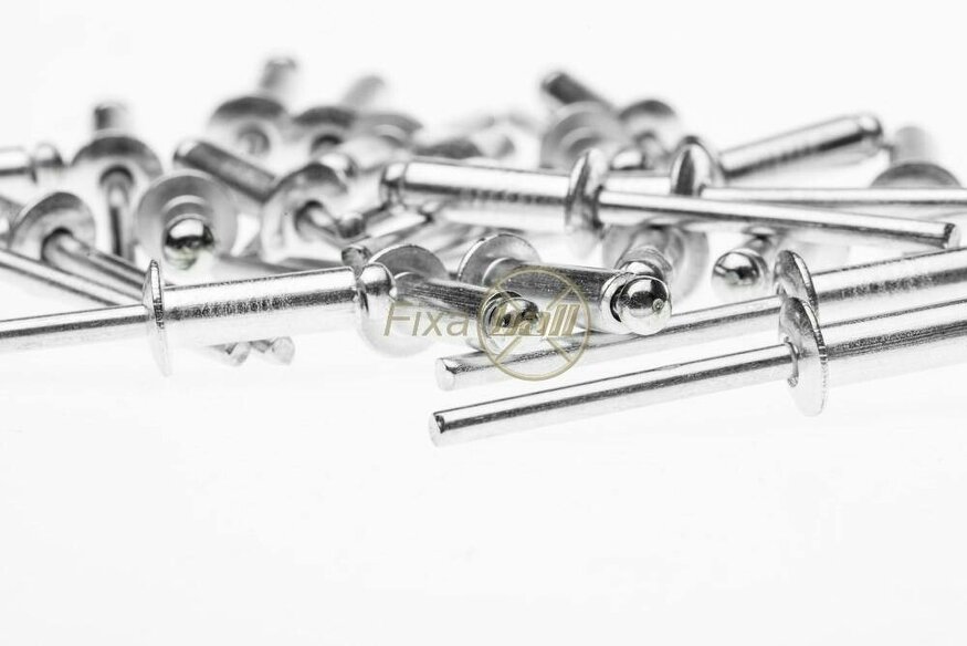 Fixaball 2.4mm Pop Blind Rivets Domed Aluminium/ Steel ISO 15983A