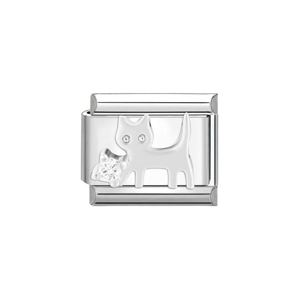 Serafina Sparkly Cat | Italian Style Bracelet Charm