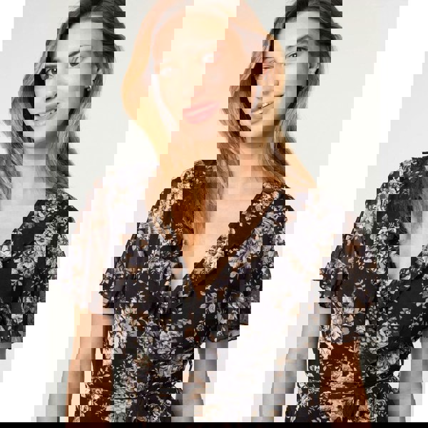 Blue Vanilla Frill Wrap Mini Dress