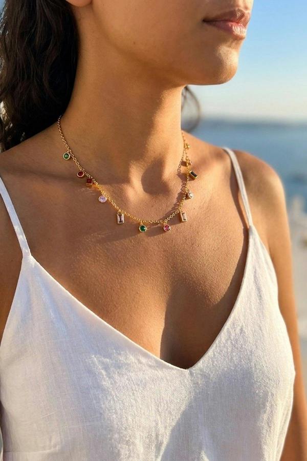 ARIIRA Rio Gold Tone Necklace