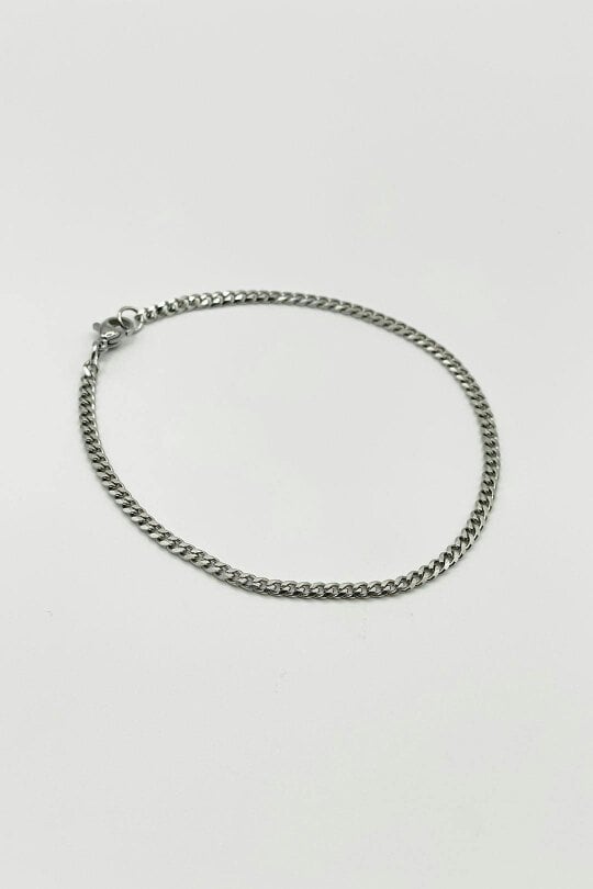 SVNX Cuban Bracelet in Silver 3mm - Silver