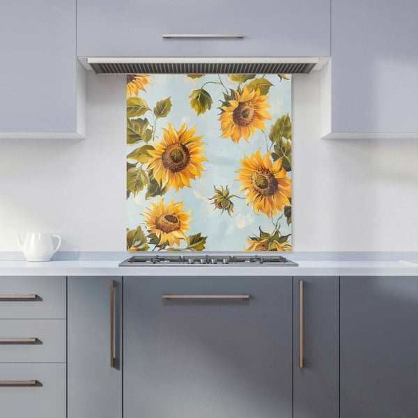 Warren Reed - Designer Summer Sunflowers Kitchen Splashback