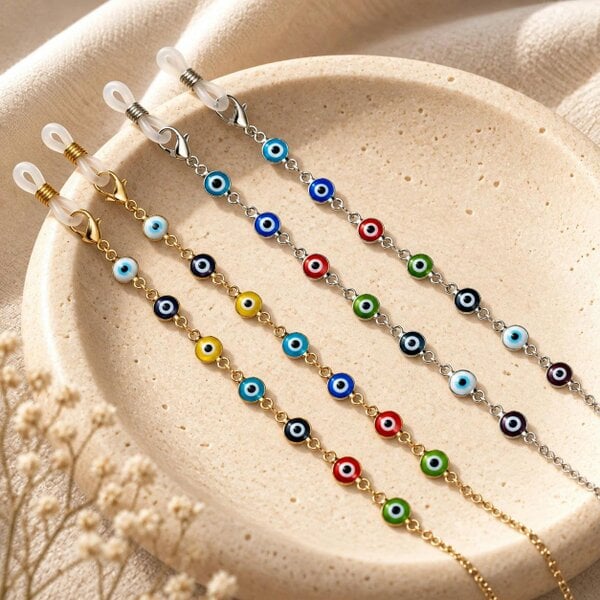 The Colourful Aura Multicolour Evil Eye Protection Sun Glass Reading Eyeglass Chain Lanyard