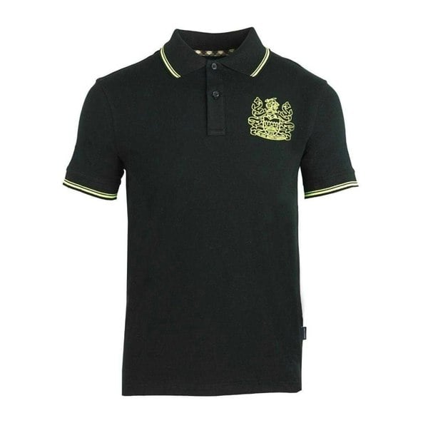 Aquascutum Unisex Adult Crest Polo Shirt - Black/Yellow