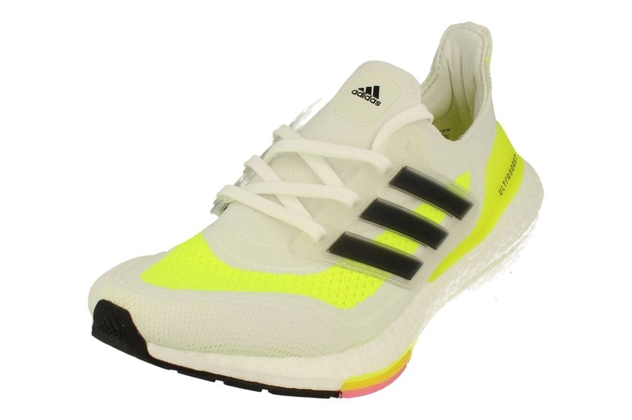 Adidas Ultraboost 21 Mens Sneakers  FY0377 - White Yellow Black Fy0377 - Photo 0