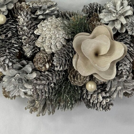 Neo Luxury 50cm Extra Large Frosted Pine Cone Wreath