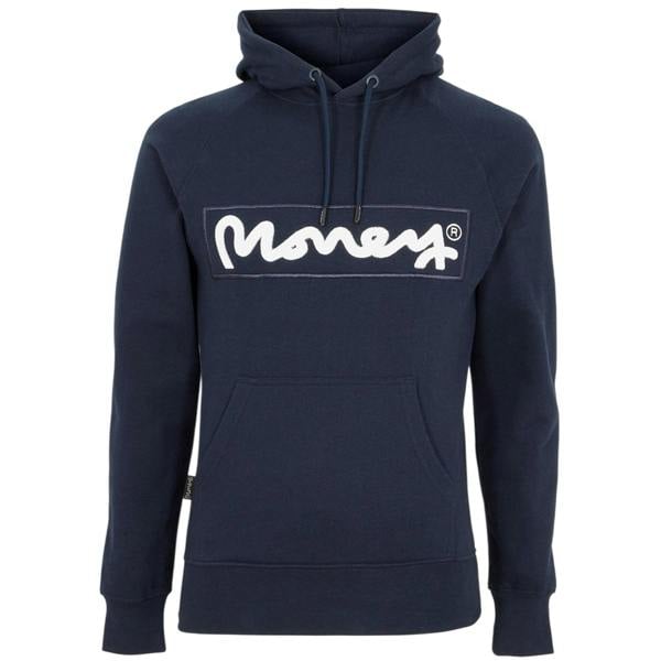 Money Mens Sig Hells Cotton Hoodie - Navy - 