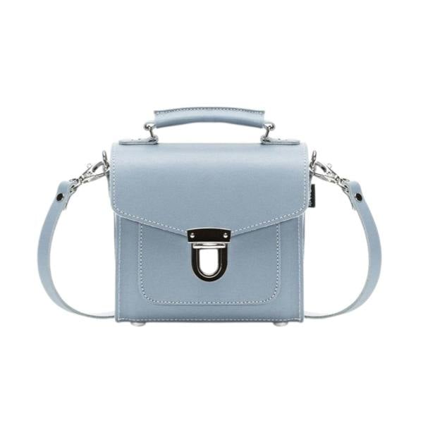 Zatchels Handmade Leather Sugarcube Handbag - Lilac Grey