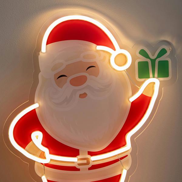 Samuel Alexander 40cm Santa Christmas Neon Light with Warm White LEDs & USB Cable
