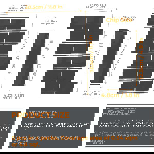 Elegant Dark Grey Glossy 3D Sticker Tile 30.5 x 30.5cm - 6 pcs