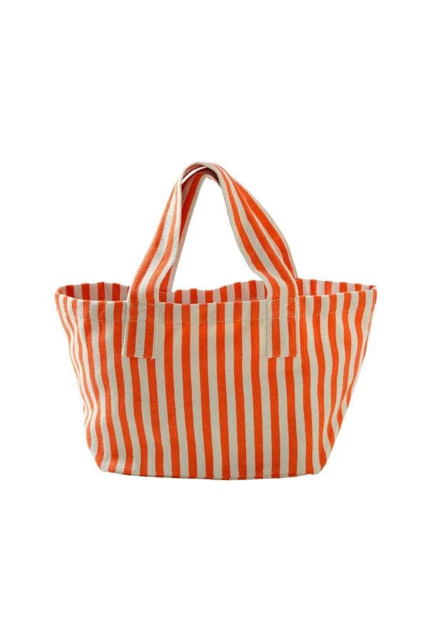 Striped Canvas Beach Bag