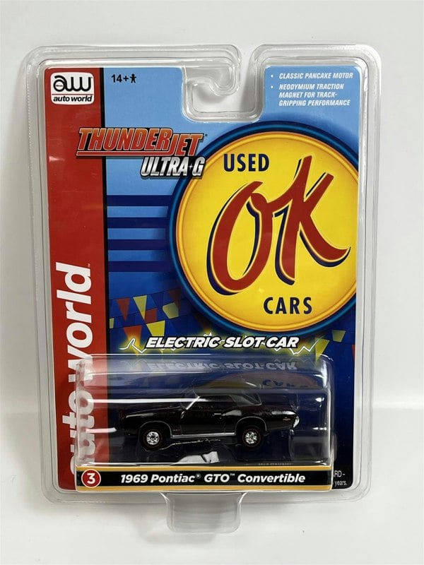 Auto World Slot Cars 1969 Pontiac GTO Convertible Thunderjet Ultra G HO Slot Car SC377-3