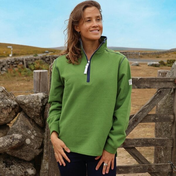 Lazy Jacks LJ3 - Ladies Quarter Zip Sweatshirt - Sage