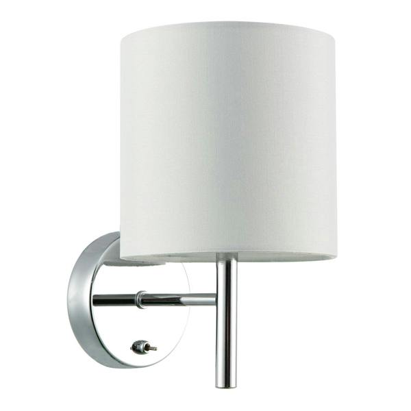Contemporary Bedside Wall Lamp in Chrome with Toggle Switch and Shade Image 4