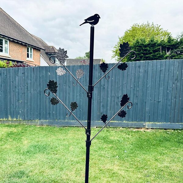 Grumpy Gardener Decorative Bird Feeding Station with 8 Hanging Hooks