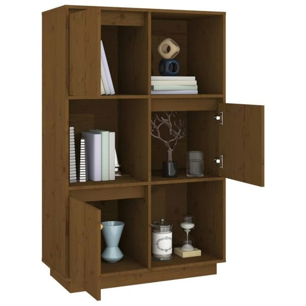 Berkfield Highboard Honey Brown 74x35x117 cm Solid Wood Pine