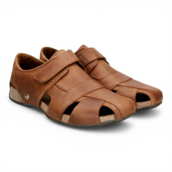 Panama Jack Fletcher Basics C5 - Men's Bark Brown Leather Sandals