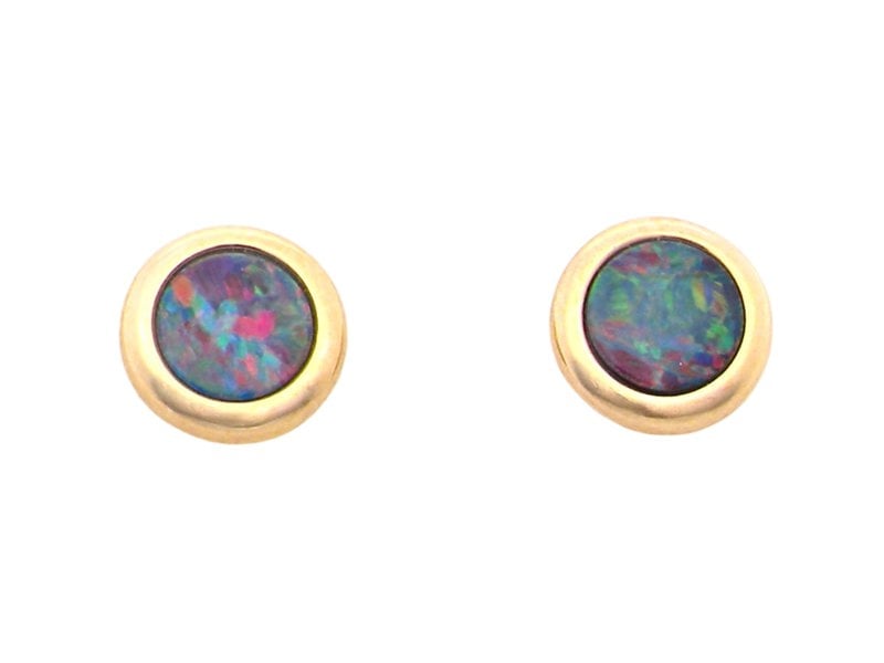 Vintage Tom A simple pair of opal doublet earrings