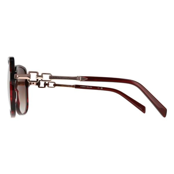 Karen Millen Sunglasses KM5065 237 Dark Red Horn Brown Gradient