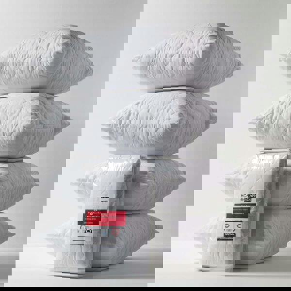 HOMESCAPES Cotton Rich Quilted Pillow Protectors Pack of 4