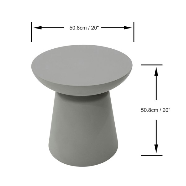 Elementi Kylix GRC Side Table in Space Gray