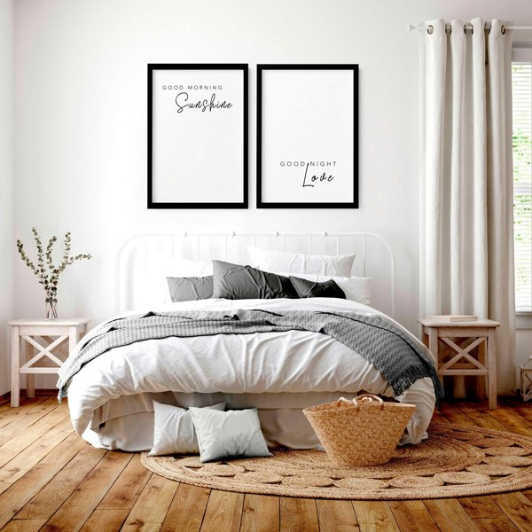 First anniversary gifts | set of 2 bedroom wall prints