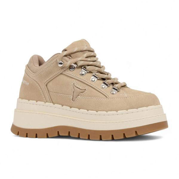 Windsorsmuth Ultimatum - Women's Sand Brown Chunky Platform Sneakers