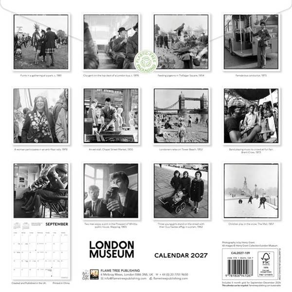 London Museum Calendar 2027, Wall Calendars, Month To View, History & Literature, Gift