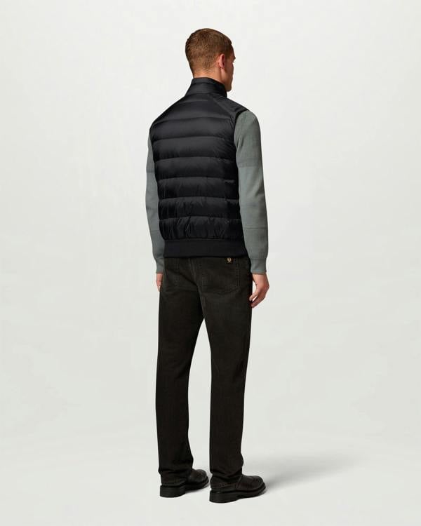 Belstaff Mens Compound Gilet - Black | CHO | Designer Mens Padded Gilets