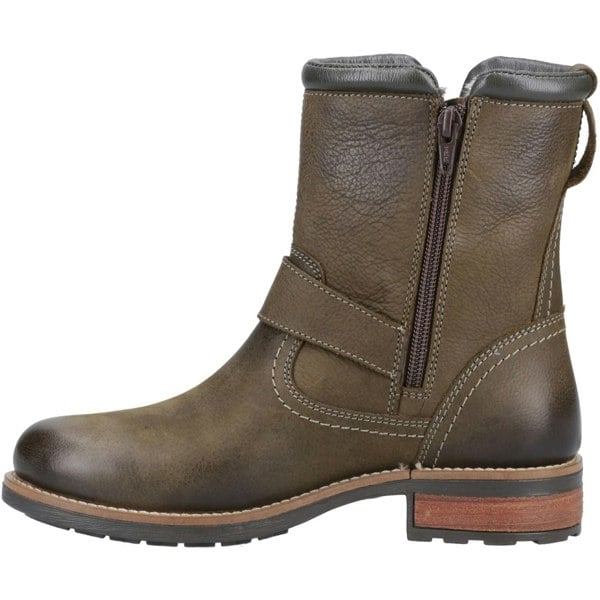 Cotswold Kinsham Leather Women's Khaki Winter Mid Calf Boots