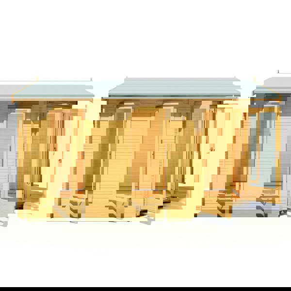 Shire 10x14 Lambridge Corner log cabin 28mm logs