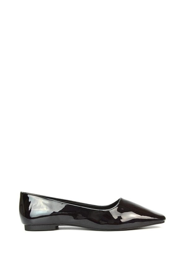 XY LONDON Square Toe Slip On Flat Heel Ballerina Pumps